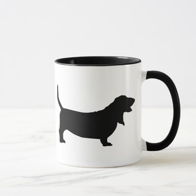 Taza Basset Hound (negro) (Derecha)