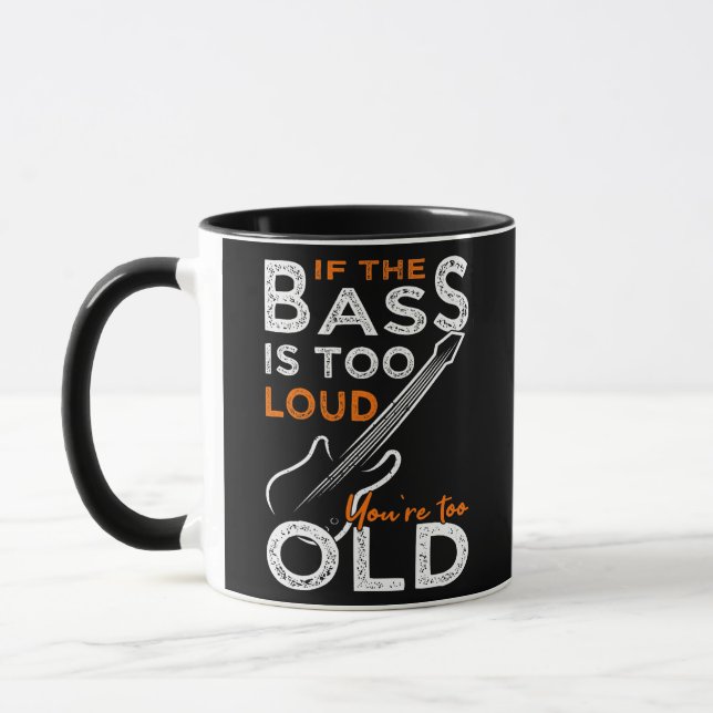 Taza Bassplayer Bass Guitar Battend divertido diciendo (Izquierda)