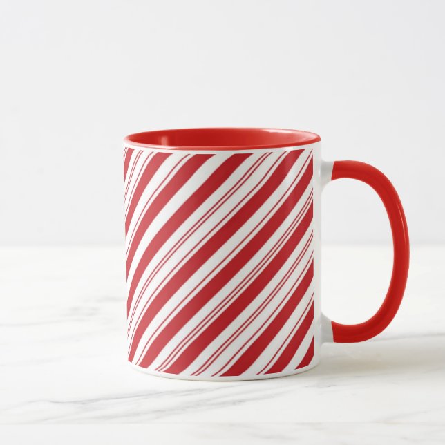 Taza Bastón de caramelo rayado (Derecha)