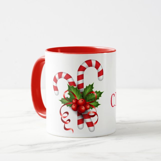 Taza Bastones del Taza-Caramelo del navidad (Anverso izquierdo)