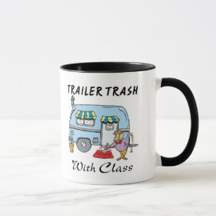 Taza basura de parque de caravanas con clase