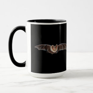Taza Bat Pipistrellus pipipistrellus Ilustracion Negro