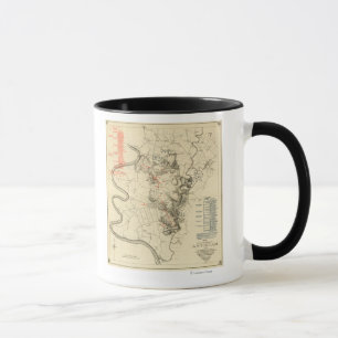 Taza Batalla de Antietam - mapa panorámico 4 de la