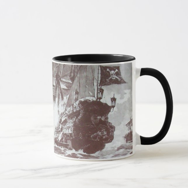 TAZA BATALLA DE BARCO PIRATA EN NEGRO (Derecha)