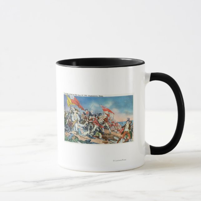 Taza Batalla de Bunker Hill Scene - Charlestown, MAMÁES (Derecha)