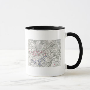 Taza Batalla de Waterloo, el 18 de junio de 1815, hoja