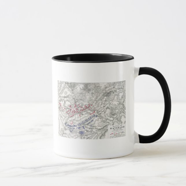 Taza Batalla de Waterloo, el 18 de junio de 1815, hoja (Derecha)