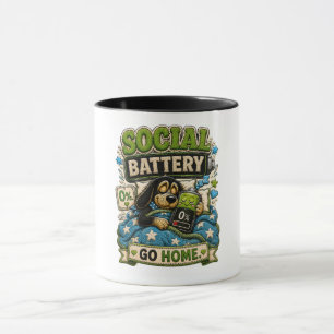 Taza Batería Social Vete a Casa Personalizada Divertida