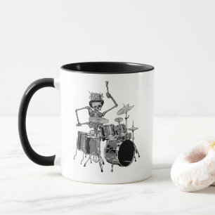Taza Baterista de la banda de esqueletos