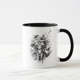 Taza Batman on bike with bats