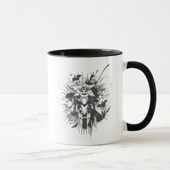 Taza Batman on bike with bats (Derecha)