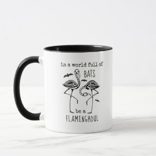Taza Bats Flamingo Flaminghoul Halloween