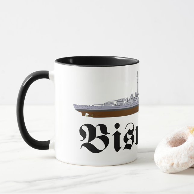 Taza Battleship Bismarck Mug (Con donut)