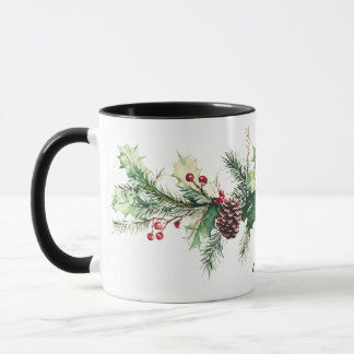 Taza Baya de Pino de Invierno Nombre Personalizado Fies