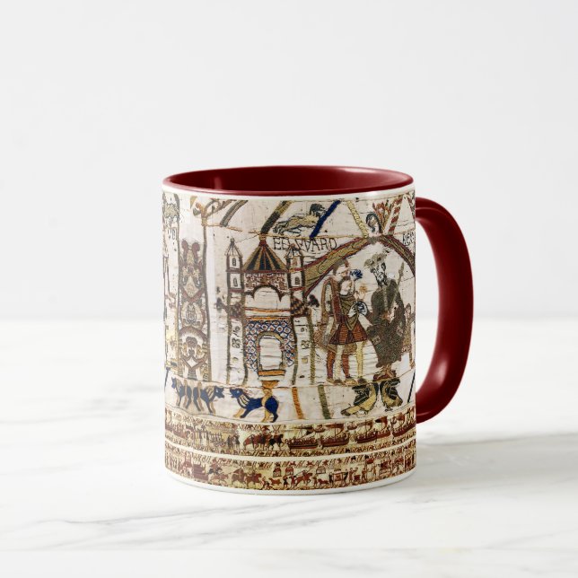 Taza BAYEUX TAPESTRÍA Rey Eduardo Confesor y Harold (Anverso derecho)
