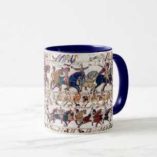 TAZA BAYEUX TAPESTRY 1066 NORMAN KNIGHTS AND ARCHERS MU