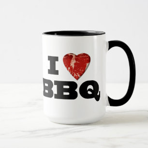 Taza Bbq del corazón I, asado a la parilla divertido d