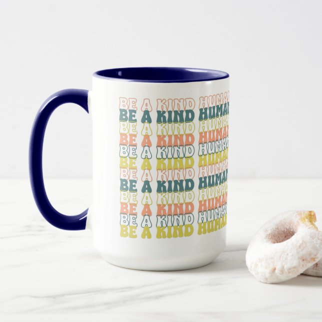 Taza Be a Kind Human Graphic (Con donut)