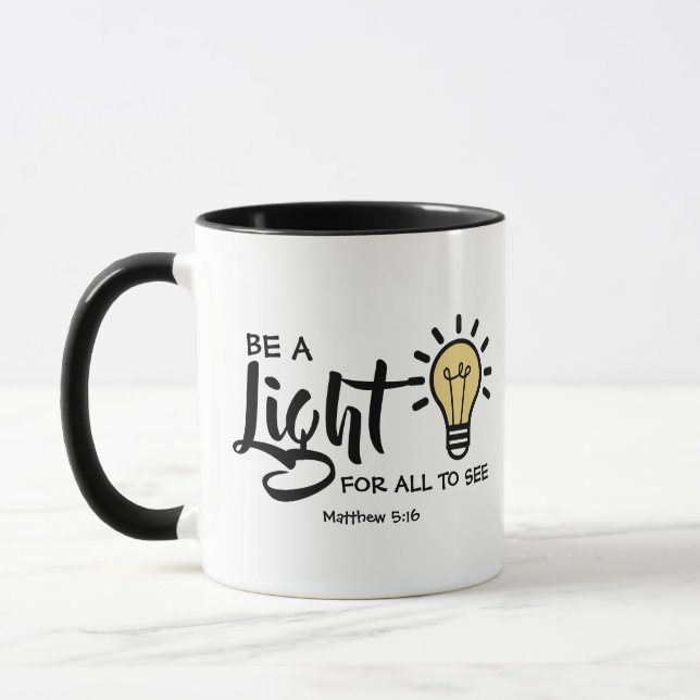Taza Be a Light Matthew 5:16 Mug (Izquierda)