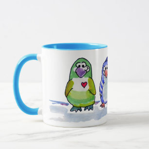 Taza Be Guay Personalizado Penguins Ringer Mug