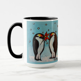Taza Be Kind Penguin Love Whimsical Art