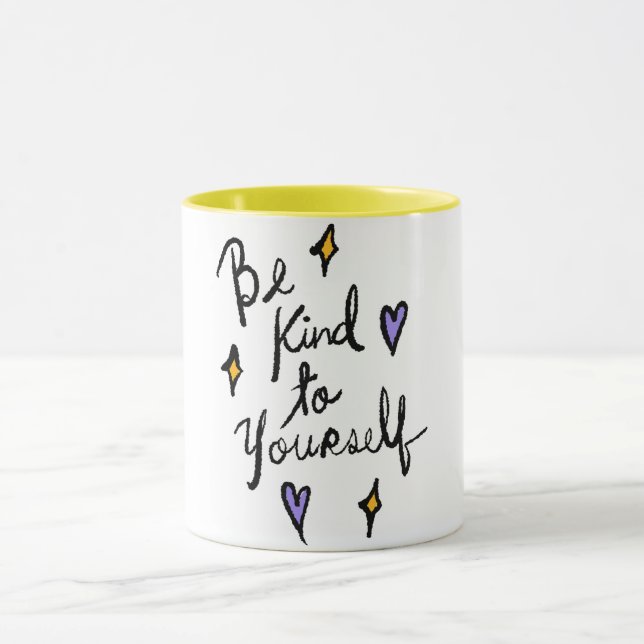 Taza Be Kind to Yourself Motivational Quote Coffee Mug (Centro)