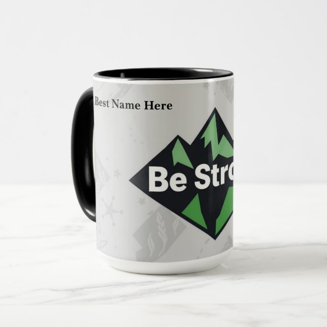 Taza Be Strong Geometric (Anverso izquierdo)