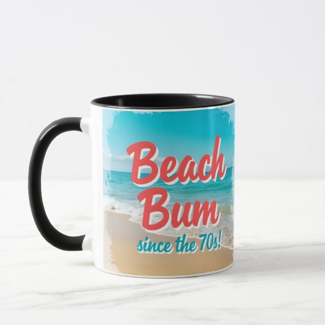 Taza Beach Bum desde los años 70 (Izquierda)