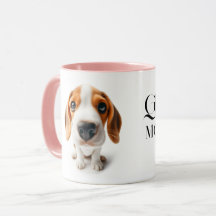 Beagle Close-up Mug con tu nombre