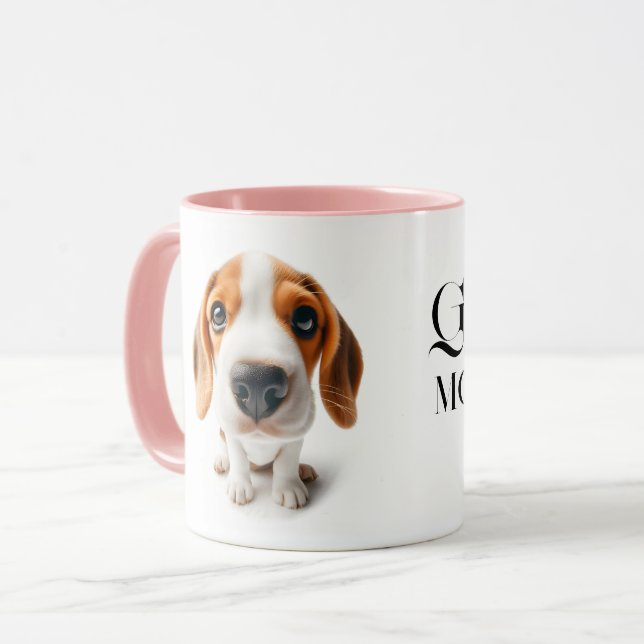 Taza Beagle Close-up Mug con tu nombre (Anverso izquierdo)