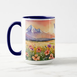 Taza Beagle Mug, Personalizable Farm Sunrise
