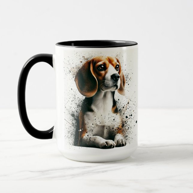 Taza Beagle Splatter Coffee Mug Cup (Izquierda)