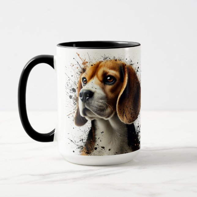 Taza Beagle Splatter Coffee Mug Cup (Izquierda)