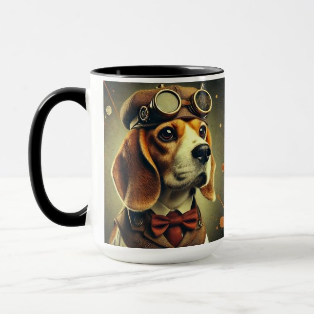 Taza Beagle Steampunk Coffee Mug Cup (Izquierda)