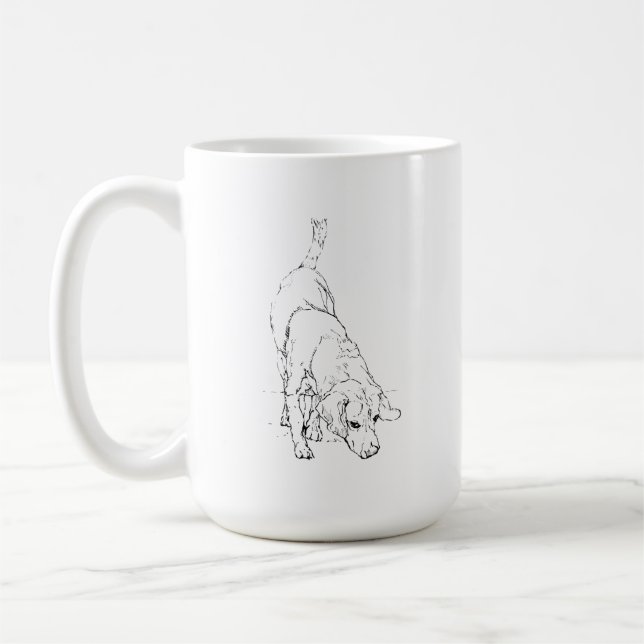 Taza Beagle – Taza de café con ilustración de perr (Izquierda)