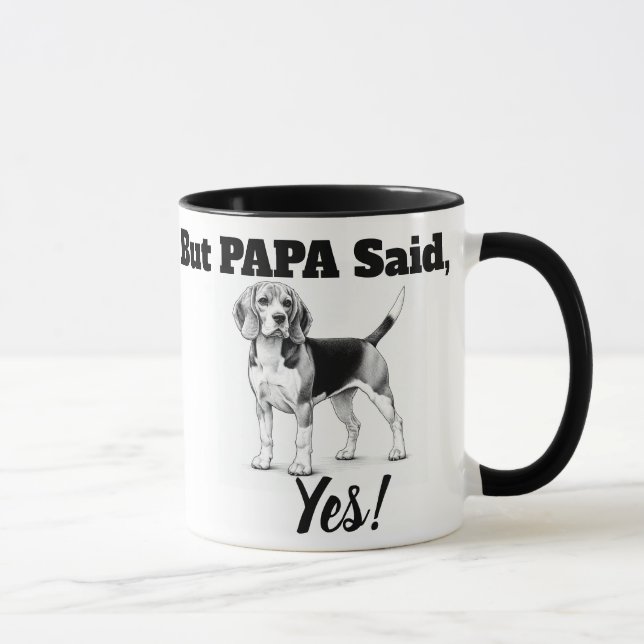 Taza Beagles Mug/ tipografía (Derecha)