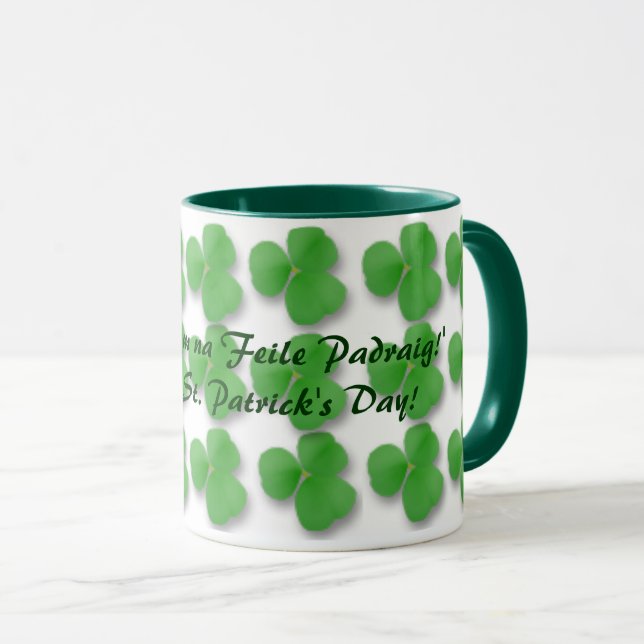 Taza "¡Beannachtam na Feile Padraig!" (Anverso derecho)