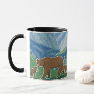 Taza Bear Family in the Valley Mug