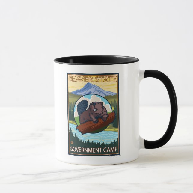 Taza Beaver & Mt. Hood - Campamento del Gobierno, Oregó (Derecha)