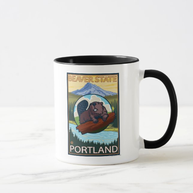 Taza Beaver & Mt. Hood - Portland, Oregón (Derecha)