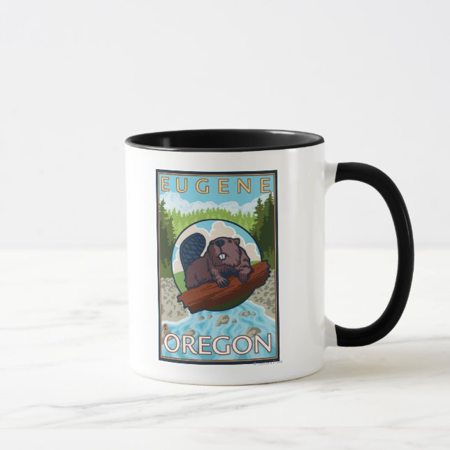 Taza Beaver & River - Eugene, Oregón (Derecha)
