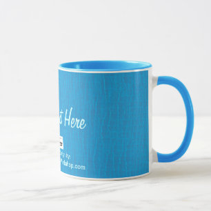 Taza Bebé azul básico, tu texto aquí