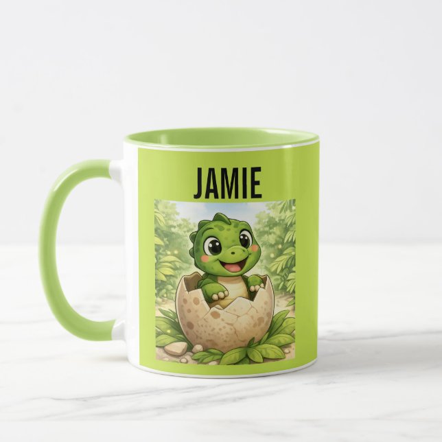 Taza Bebé Dinosaurio Cría Adorable (Izquierda)
