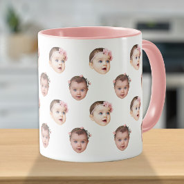 Taza Bebé Divertido Niños Familia Cara 2 Fotos