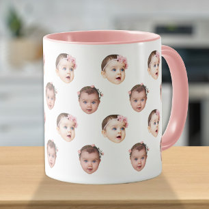Taza Bebé Divertido Niños Familia Cara 2 Fotos