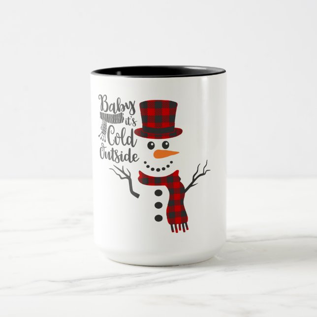 Taza Bebé, frío fuera de Snowman Mug (Centro)