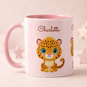 Taza Bebé Leopardo Lindo Animal de Safari Niños