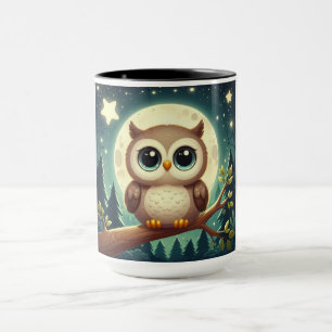Taza Bebé lindo por la noche con luna