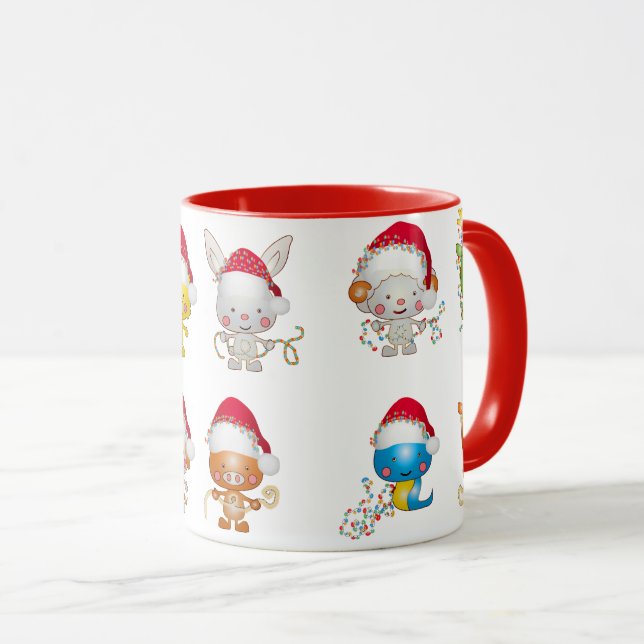 Taza Bebé Navidades  Bebés Navidad Gorra café de vacaci (Anverso derecho)