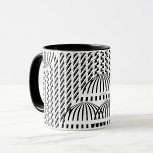 Taza Beber con onda blanca y negra